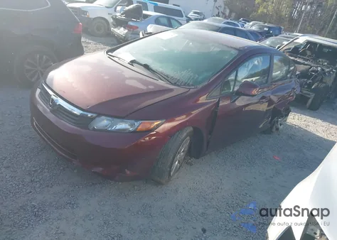 2012 Honda Civic Lx из США, поврежденный, VIN 19XFB2F59CE074502